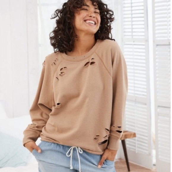 aerie Tops - Aerie| Distressed | City | Sweatshirt